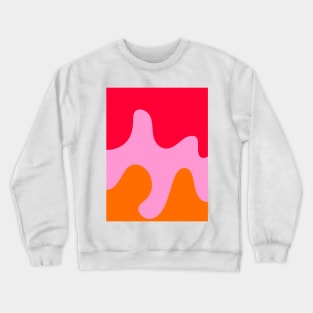 Abstract modern shapes pink, orange, red Crewneck Sweatshirt